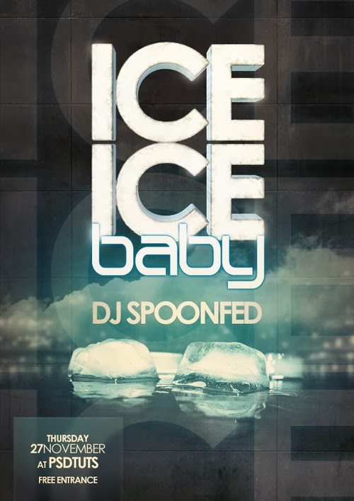 An Ice-cold Poster with 3D Text An Ice-cold Poster with 3D Text