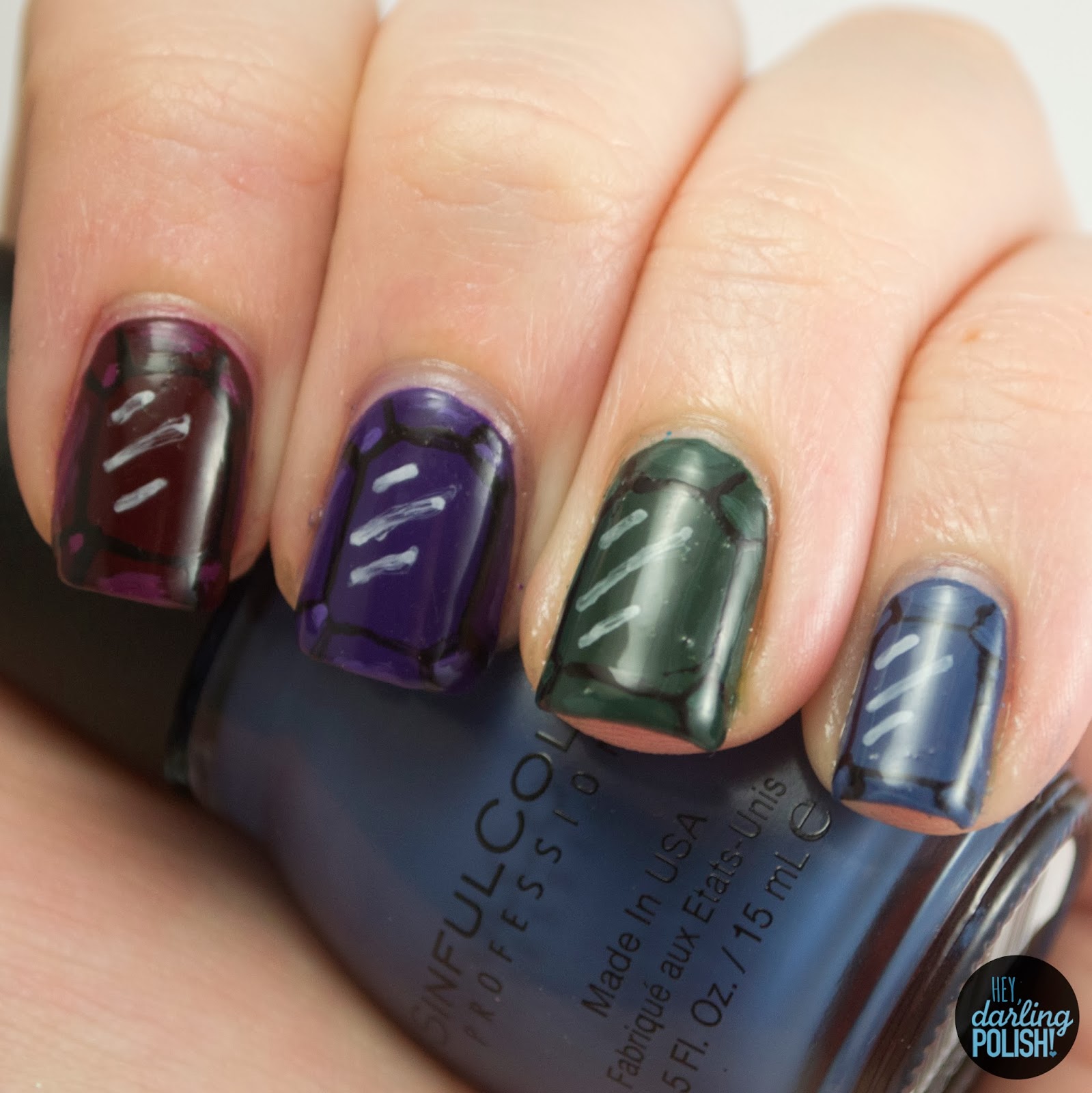 Hey, Darling Polish! NailArtAGoGo Day 2 Jewel Tones