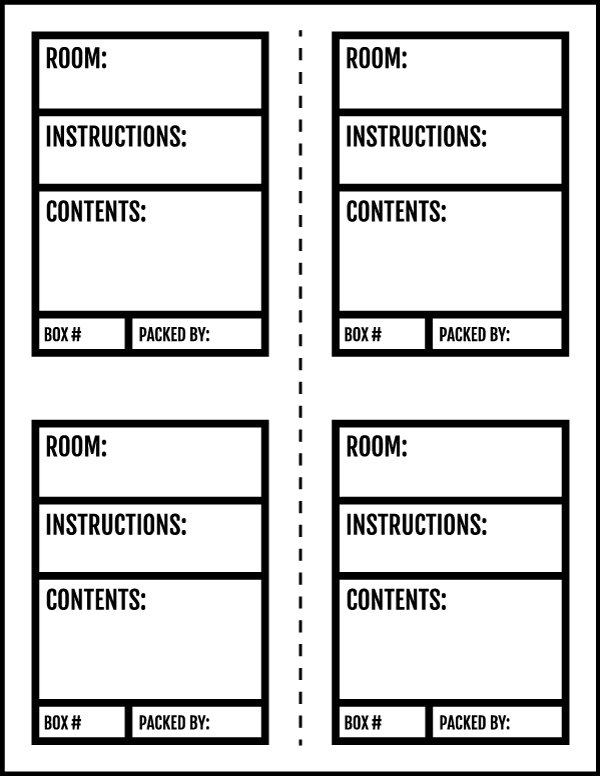 how to stay organized during your next move -- printable moving labels + excel worksheet included!