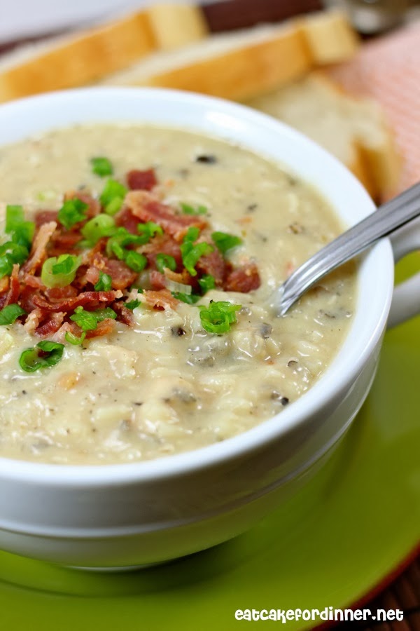 Eat Cake For Dinner Creamy Turkey {or Chicken} and Bacon Wild Rice Soup