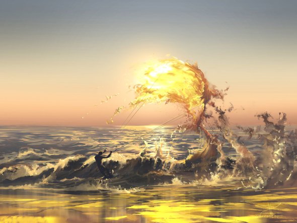 As surreais e fantásticas ilustrações com grandes paisagens de Alex Rommel Alex Rommel aerroscape deviantart ilustrações paisagens fantasia surreal ficção científica sonhos