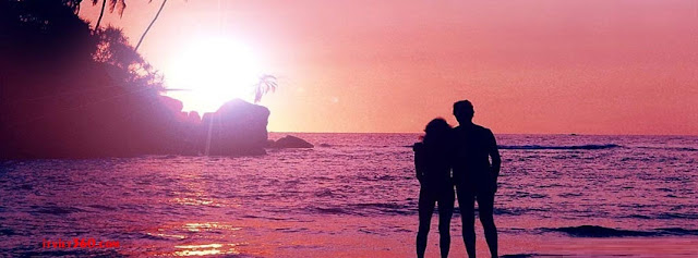 Ảnh bìa lãng mạn cho Facebook - Cover FB romantic timeline, hoàng hôn trên biển