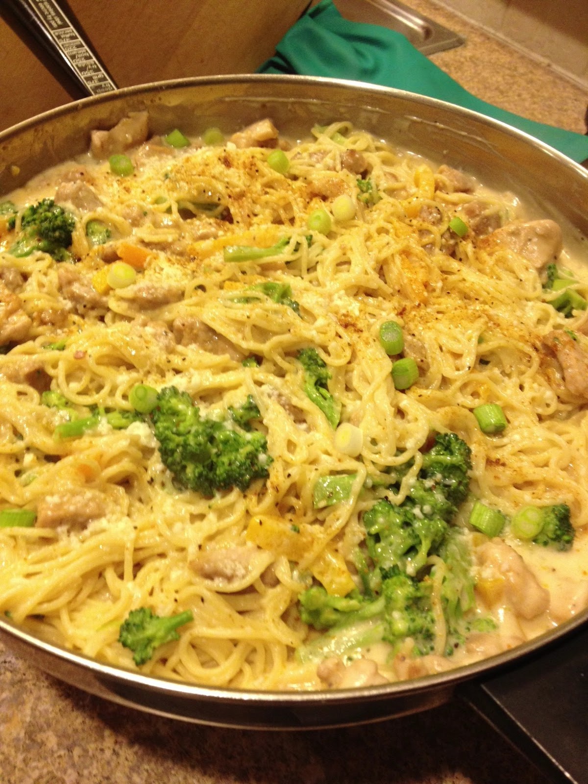 Light Cajun Chicken and Pasta Alfredo