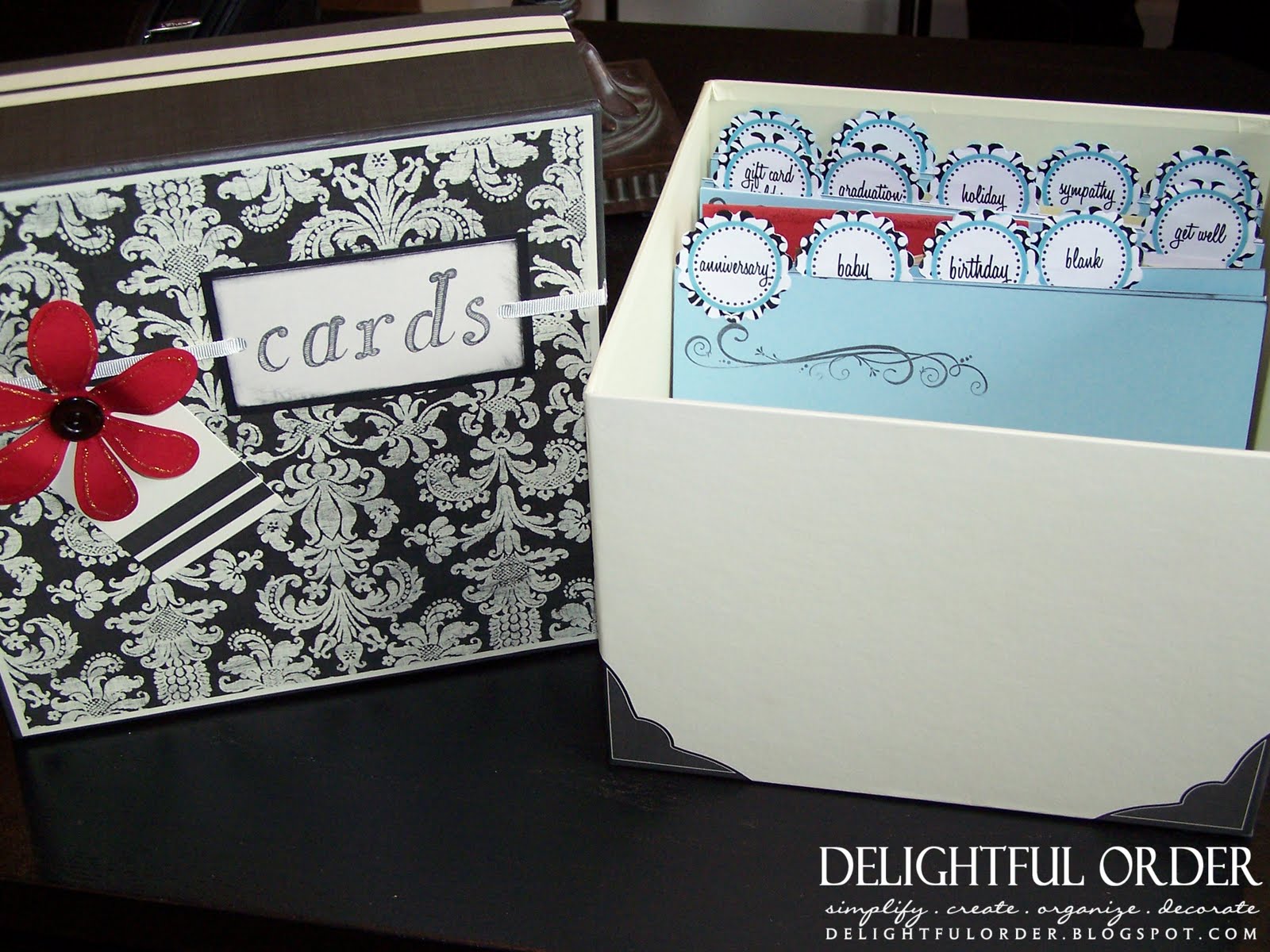 Delightful Order My Organized Greeting Card Box