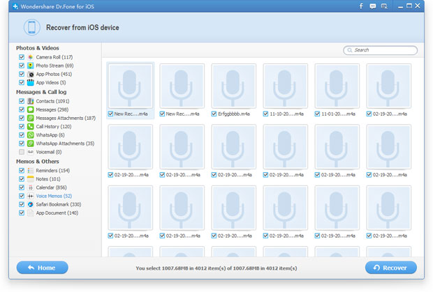 iOS Data System Recovery: How to Recover Voice Memos from iPhone/iPad