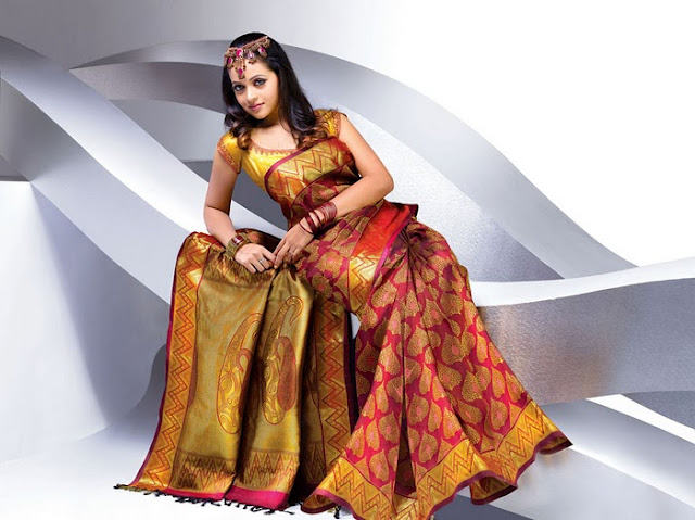 Telugu Actress Bhavana Images in Saree