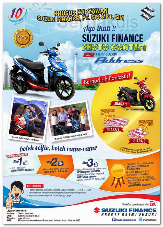 Kontes Foto Berhadiah Motor Suzuki Address & Uang 8 Juta Kontes Foto Berhadiah Motor Suzuki Address & Uang 8 Juta