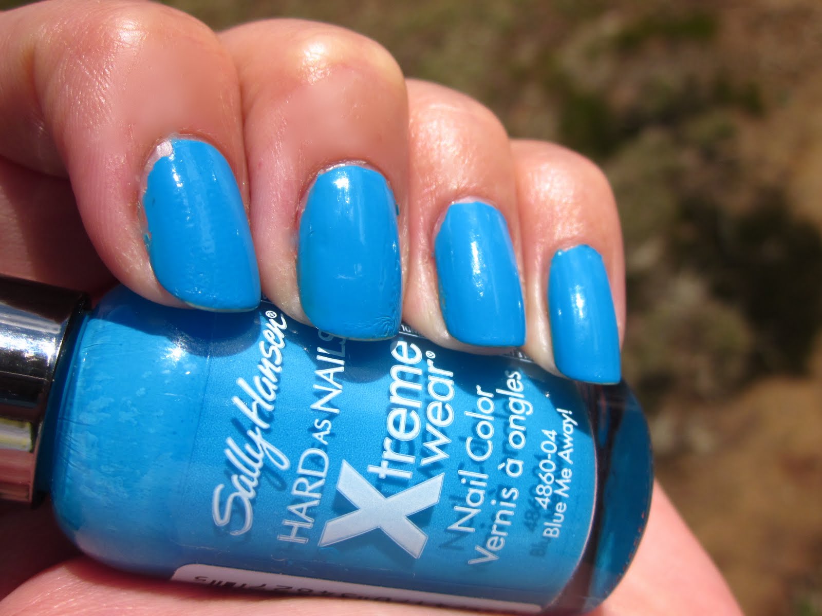 Nails by a Nursing Student Sally Hansen Blue Me Away