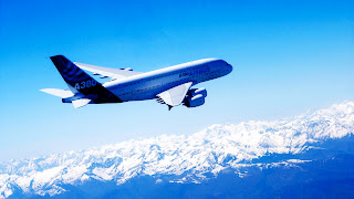 Airbus A380 Plane Blue Sky High Mountains HD Wallpaper
