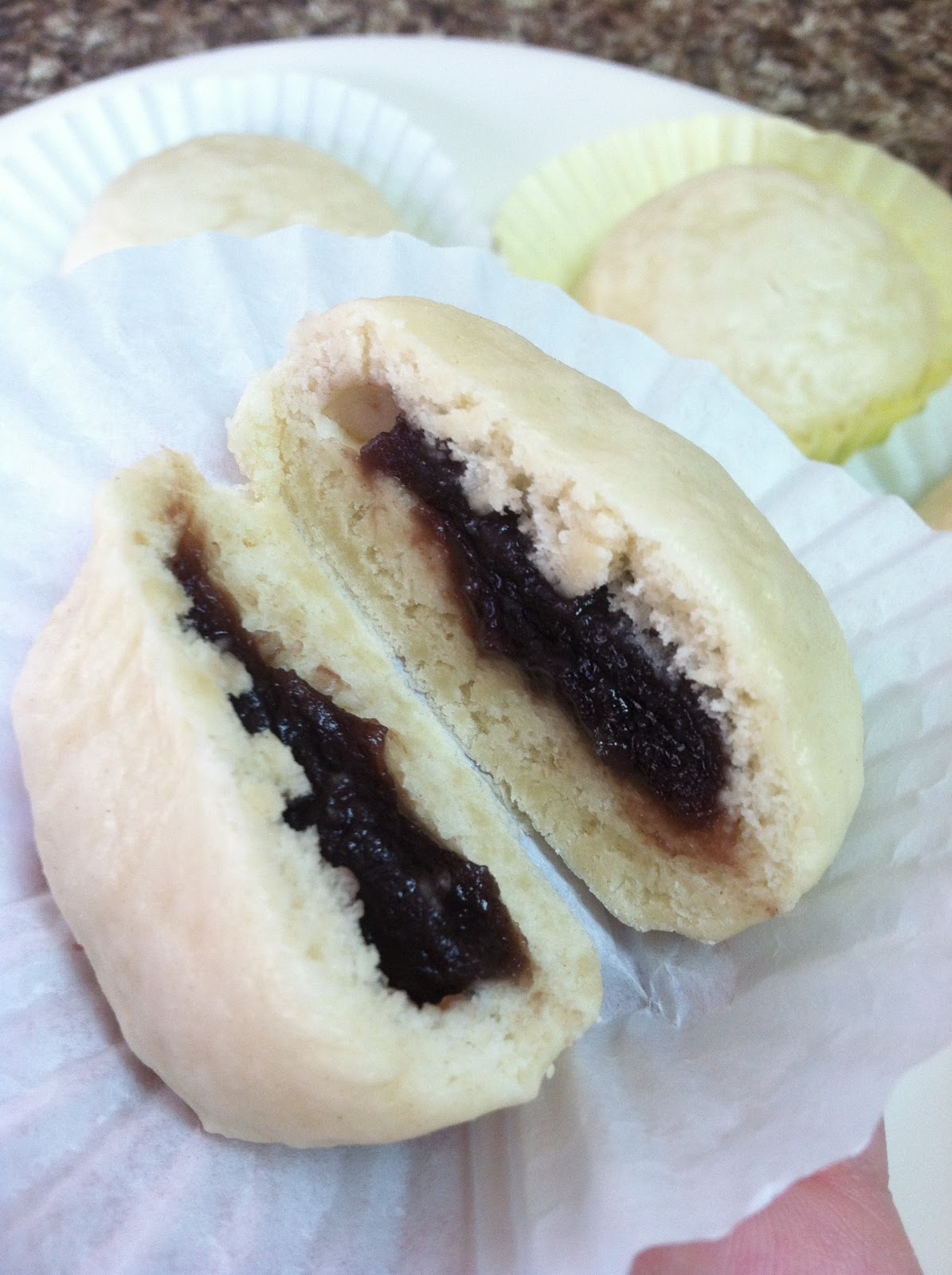 red bean buns