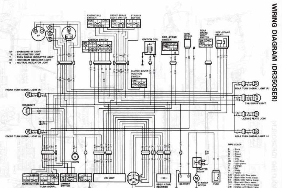 Suzuki DR350S Electrical Wiring Diagram | All about Wiring Diagrams