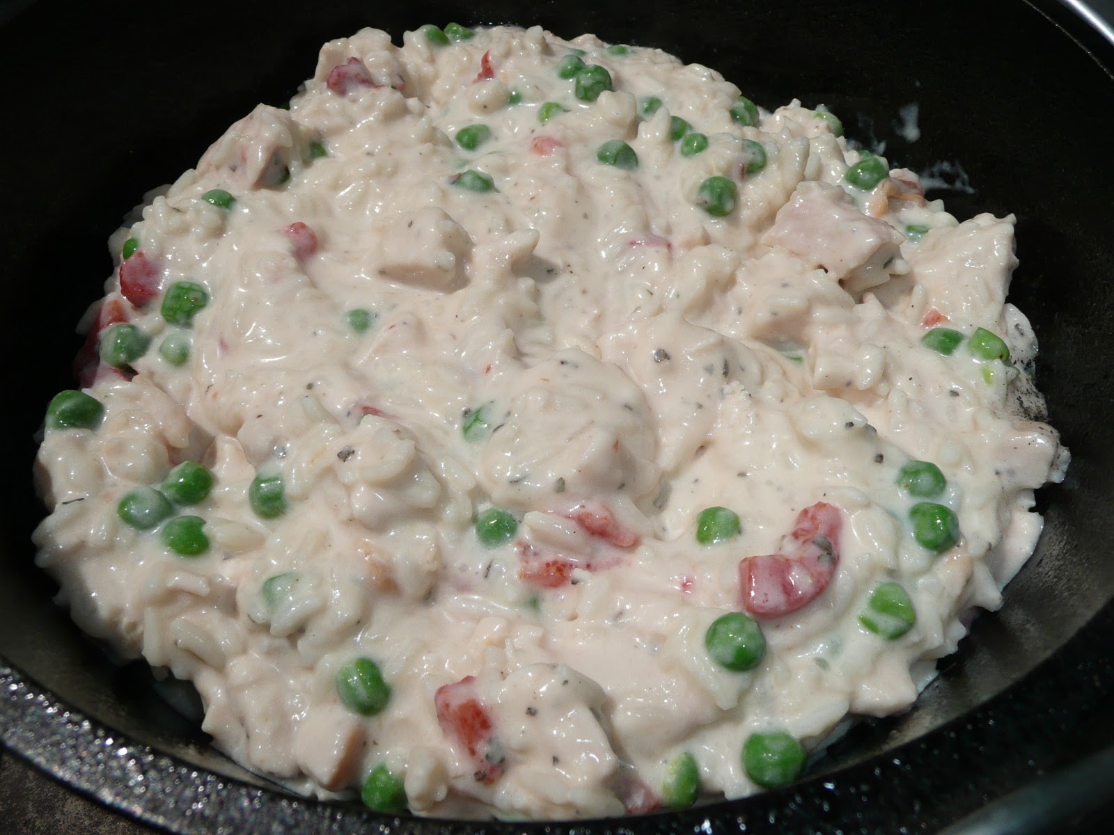 Everyday Dutch Oven Chicken Alfredo and Rice Casserole