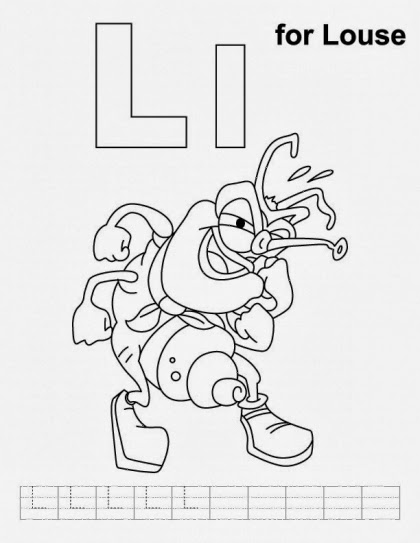 Printable Alphabet Coloring Page Louse Printable Alphabet Coloring Page Louse