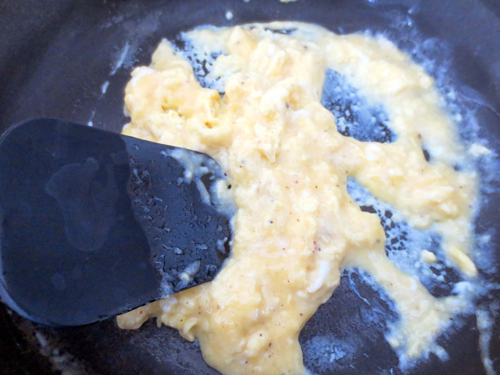 The Owl with the Goblet Scrambled Eggs with Wilted Arugula + Parmesan