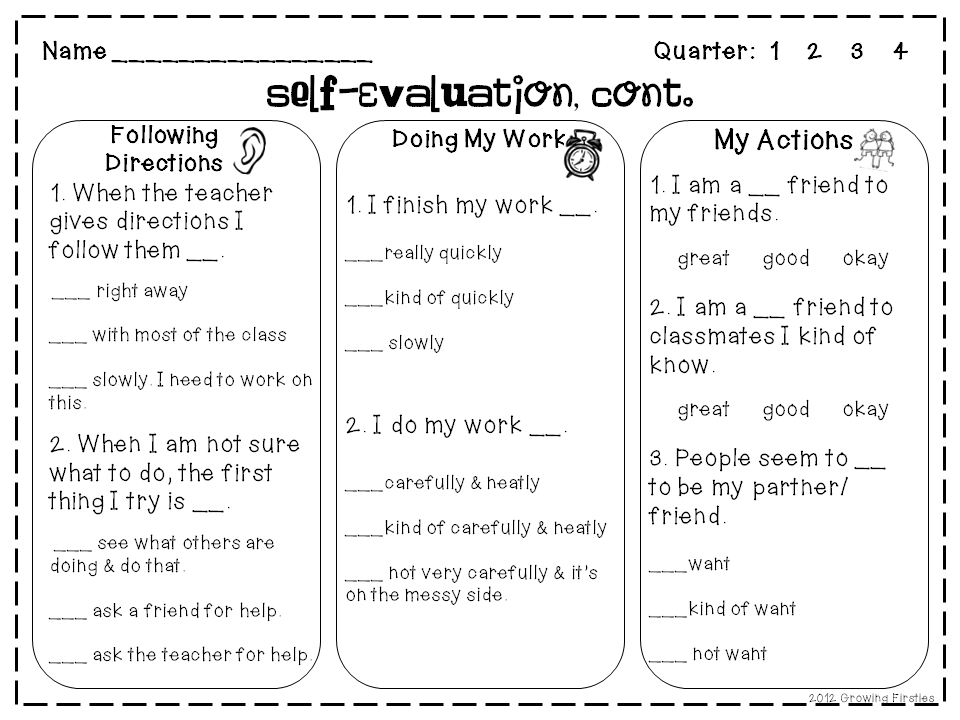 year reflection first teacher form for