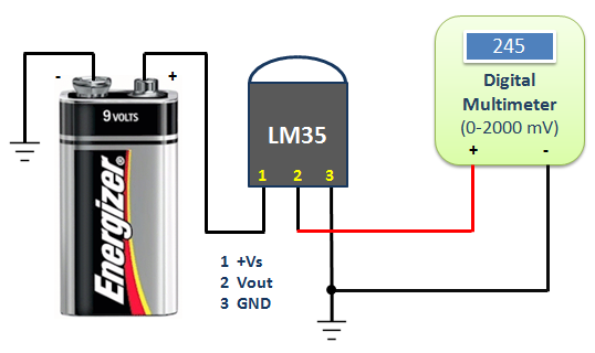 Простой цифровой термометр с датчиком на lm35