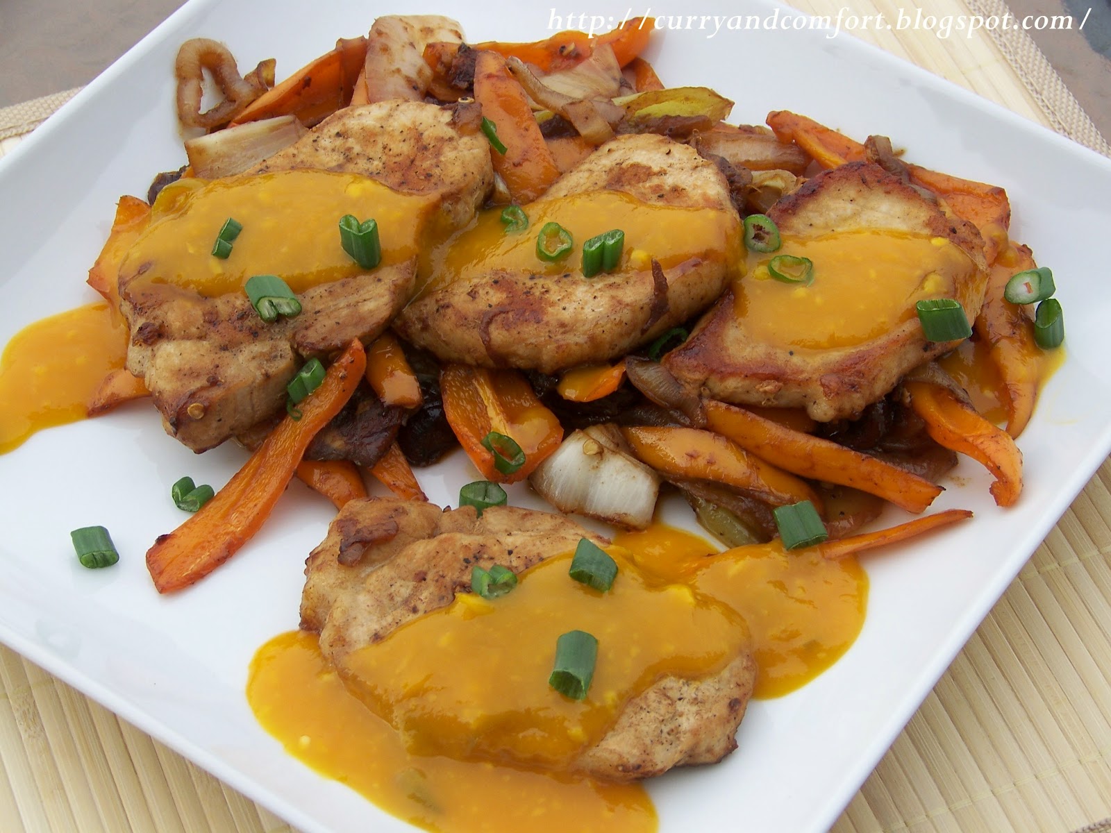Kitchen Simmer Pork Chop with Mango Tango Sauce