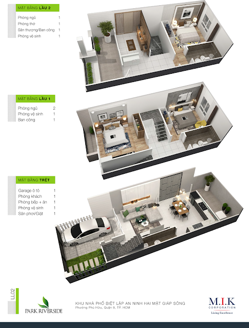 Mặt bằng nhà phố Park Riverside mẫu LL02 chi tiết Mặt bằng nhà phố Park Riverside mẫu LL02 chi tiết