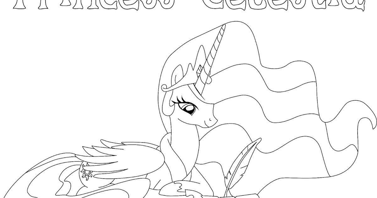 Zallie Coloring Pages: Princess Celestia Composes A Letter