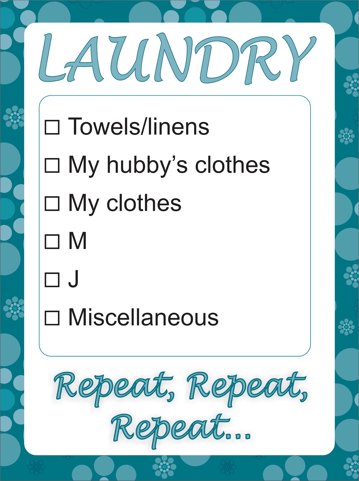 31 days to a laundry routine!