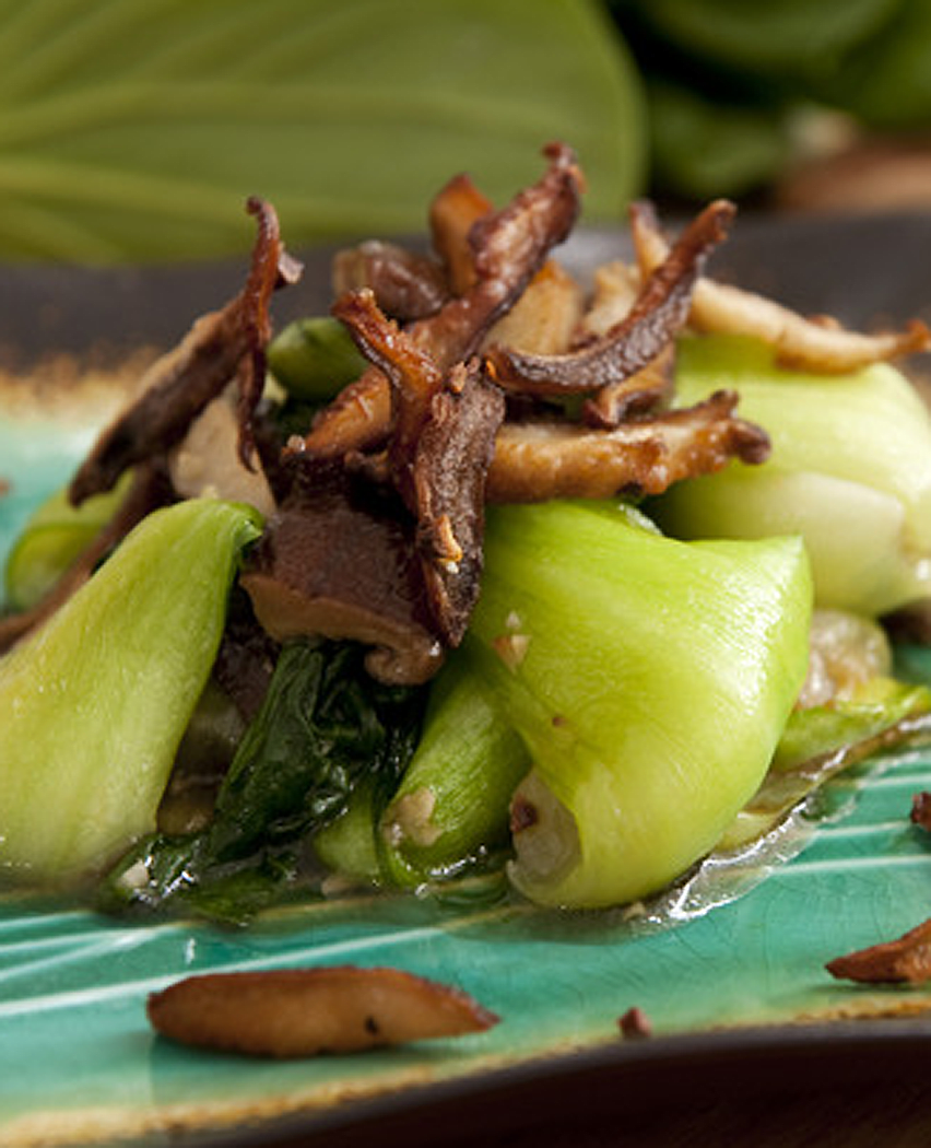 Scrumpdillyicious Baby Bok Choy & Shiitake Mushrooms