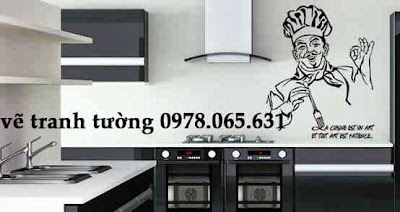 vẽ tranh tường phòng khách vẽ tranh tường phòng bếp