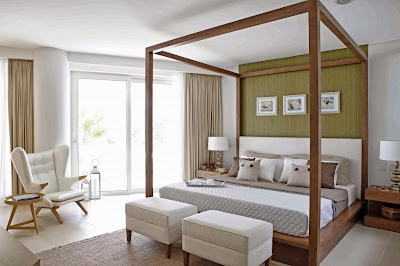 master bedroom in white furnished with modern furniture modern bedroom in white that has beautiful furnishings and direct access to the porch