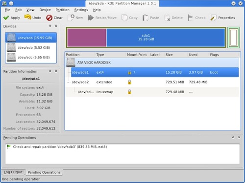 Ubuntu partition manager gui