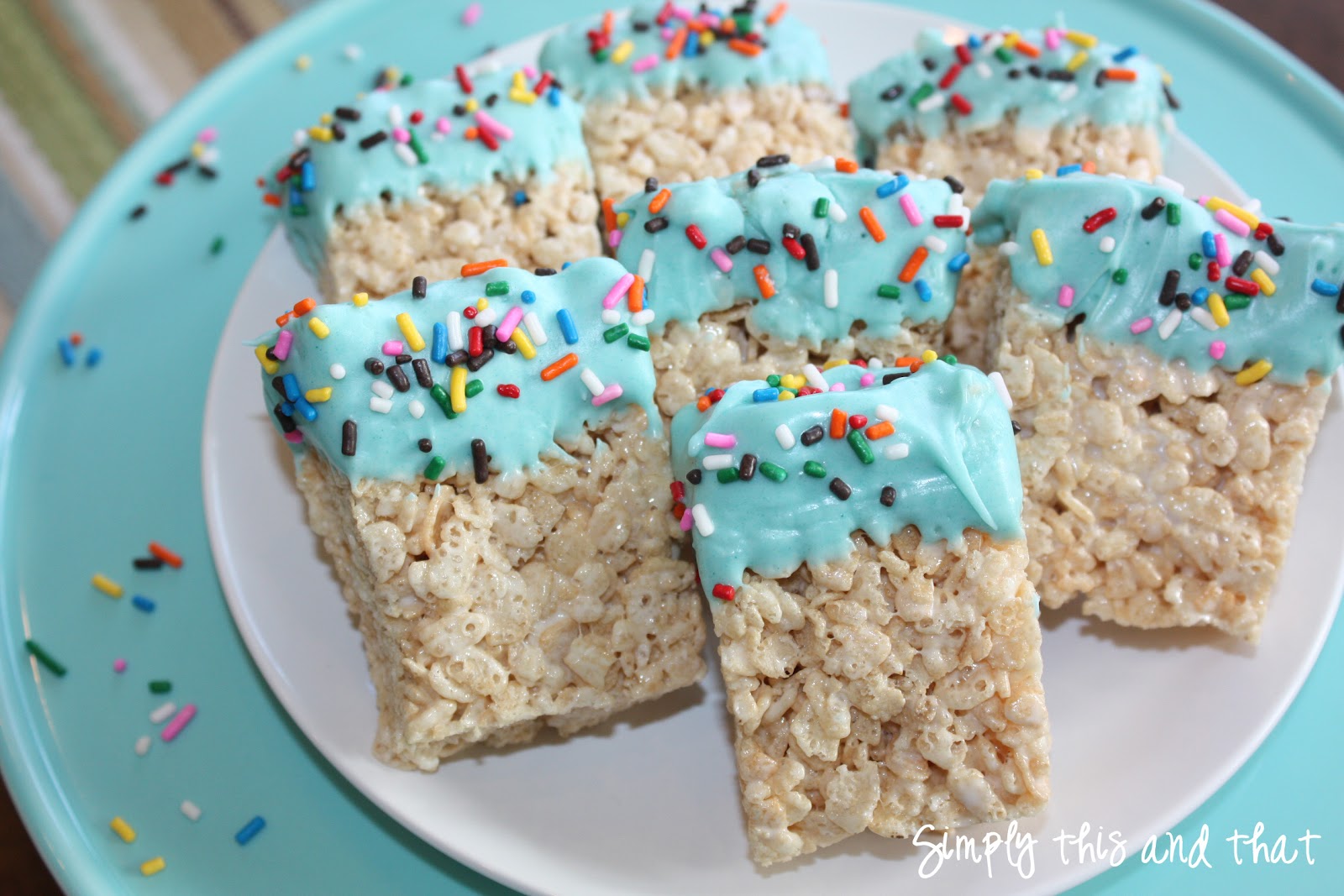 Simply This and that Chocolate Dipped Rice Crispy Treats