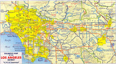 Large road map of Los Angeles