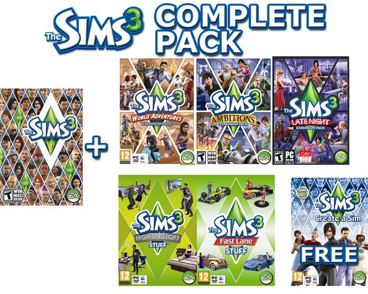 List All Sims 3 Expansion Packs Pc