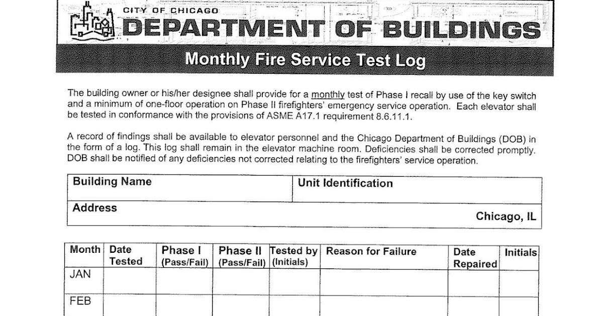 Chicago Elevator Maintenance Colley Elevator Elevator fireman’s