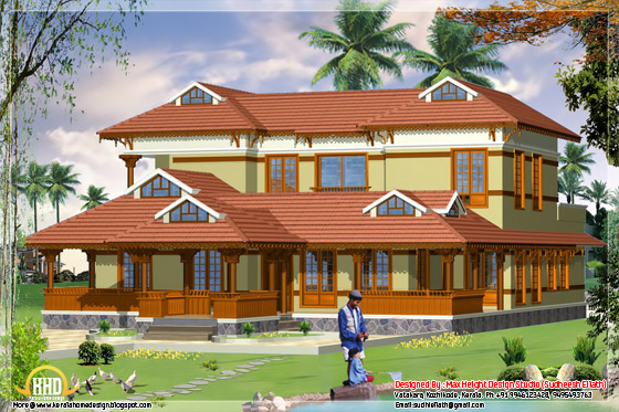 3250 square feet traditional Kerala house