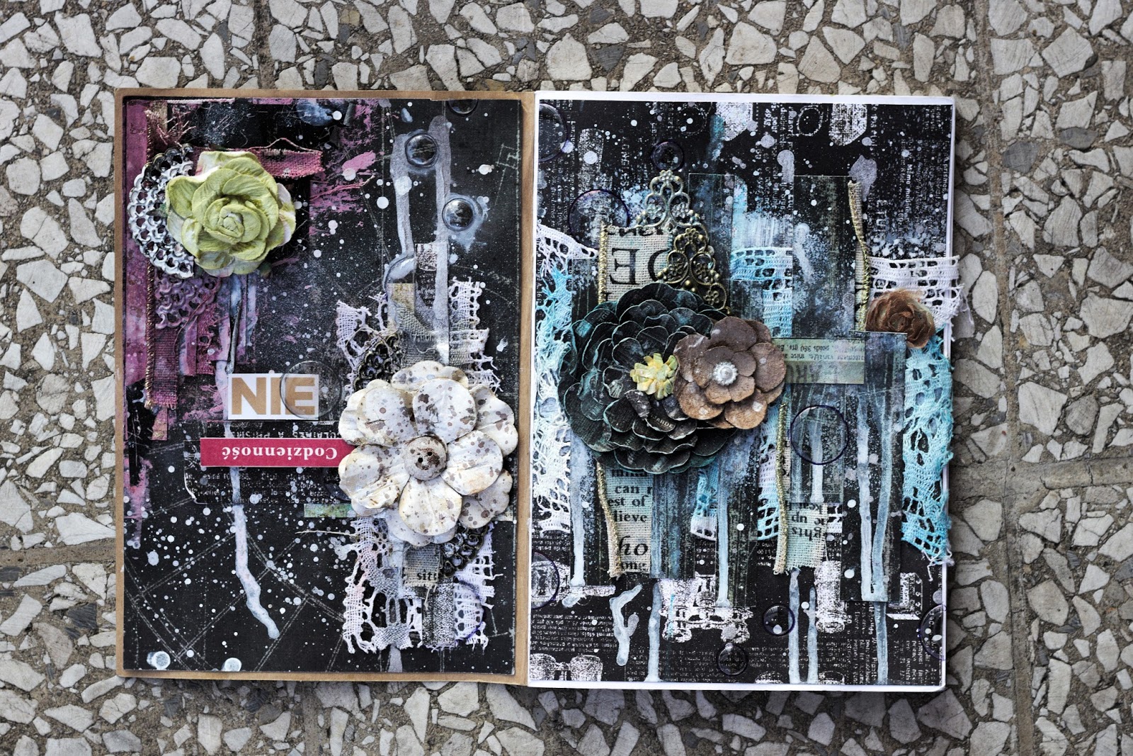 Retro Kraft Shop Retro Inspiracje Mroczny art journal Ani / Retro