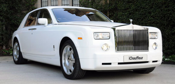 Sports Cars Rolls Royce Phantom White Wedding