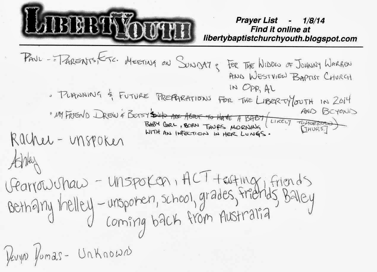 prayer lists