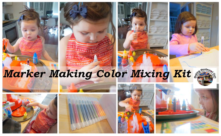 "Making Montessori Ours" An Awesome Marker Making Kit Color Mixing