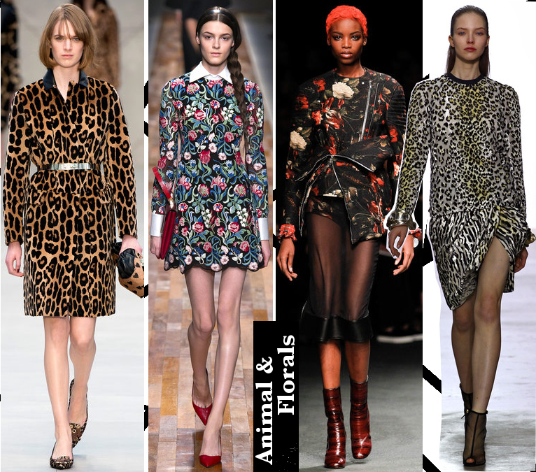 Women's Fall 2013/2014 Trends- Animal and floral prints Women's Fall 2013/2014 Trends- Animal and floral prints