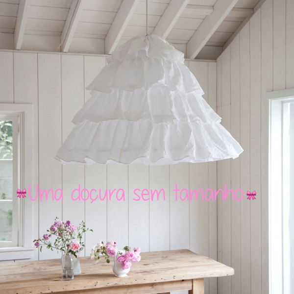 lustre abajour branco