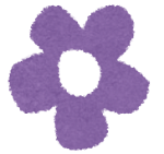 小さな花のイラスト「紫」