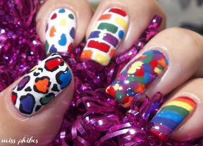 Nail art Rainbow