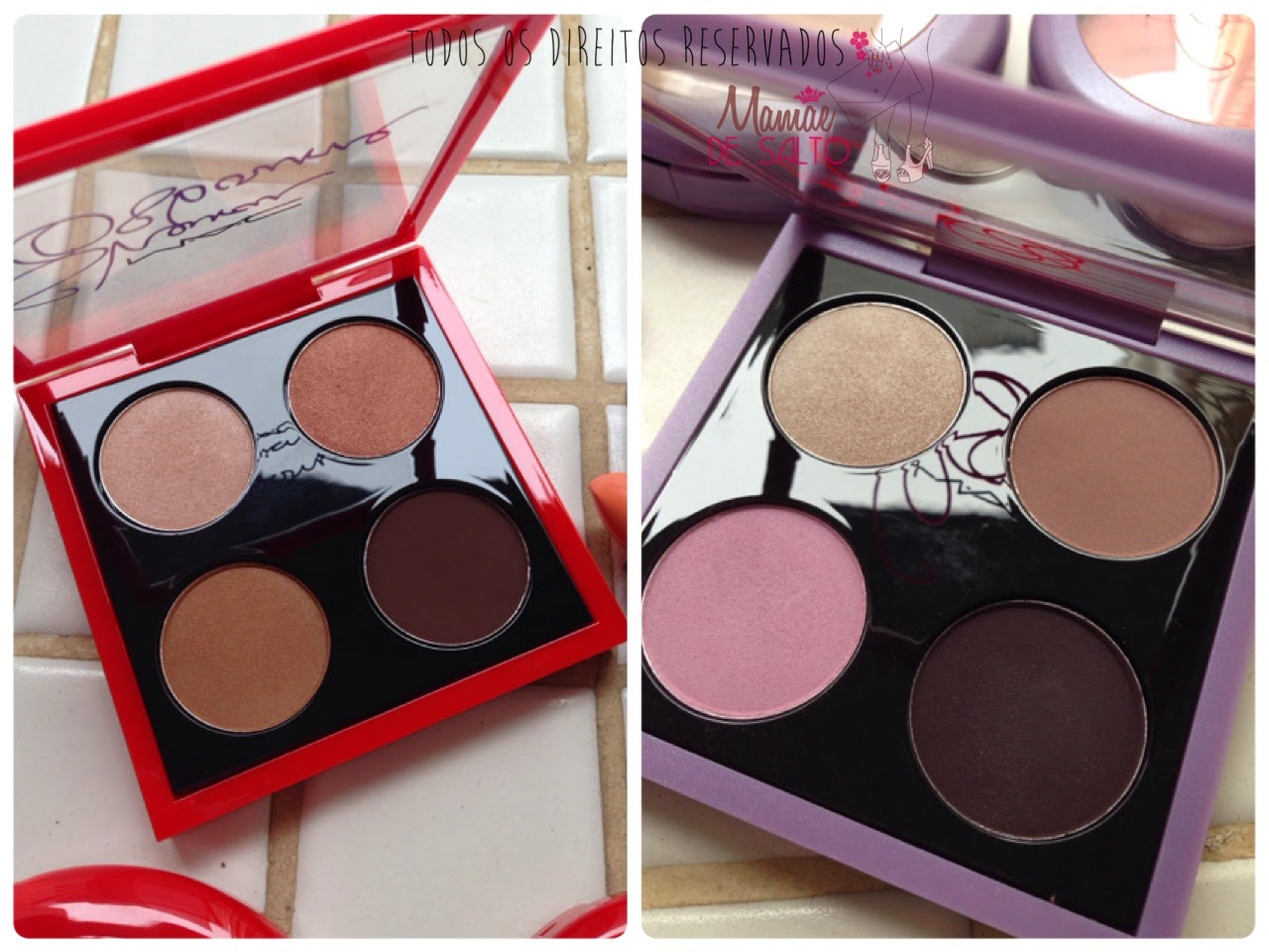 Quarteto de sombras Sharon e Kelly Osbourne para MAC - todos os direitos reservados blog Mamãe de Salto