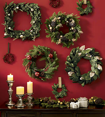 Be Different Act Normal Decorating with Christmas Wreaths #2: wreath grouping Be Different Act Normal Decorating with Christmas Wreaths #2: wreath grouping