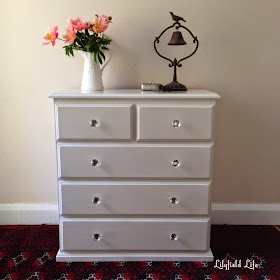 Pine chest of drawers painted white by Lilyfield Life