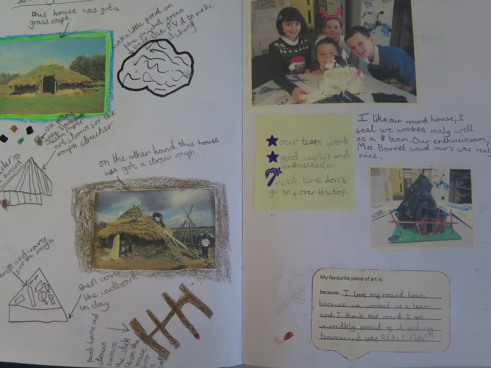 Gomersal Primary School Art Example Sketchbook pages Year 3
