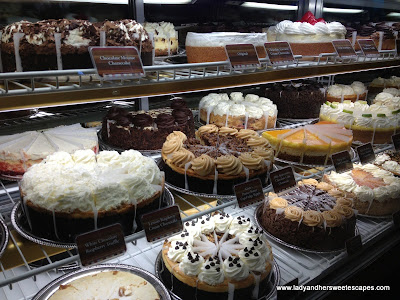 The Cheesecake factory cheesecake display