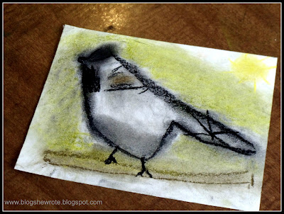 Blog, She Wrote: Chickadee in Chalk Pastel