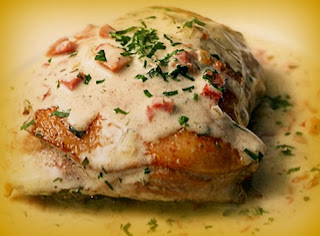 Muslos de pollo a la crema de perejil Muslos de pollo a la crema de perejil