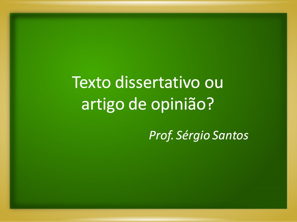 Texto sobre artigo de opiniao