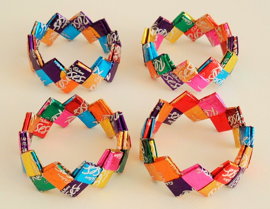 Esselle Crafts Candy Wrapper Bracelets